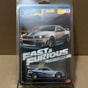 Hot Wheels Silver Series Fast & Furious Nissan Skyline GT-R (BNR34) 3/5 Brian